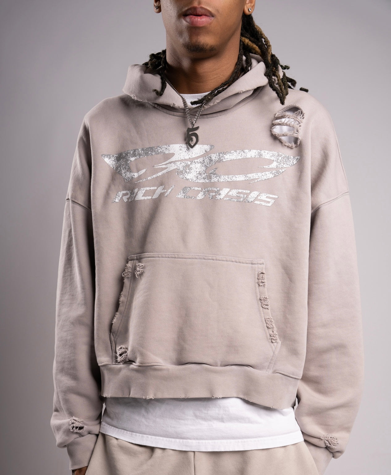 GRAY RC STATEMENT PULLOVER